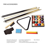 QUESLA 9FT Accessories Pool Free Table System Table Billiard W/ Return - Ball Luxury Chinese Slate Silver&Green